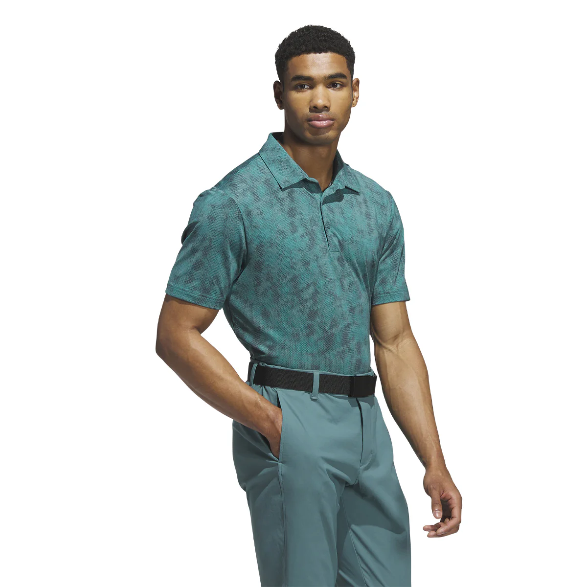 Adidas Textured Print polo - Grøn - Image 3