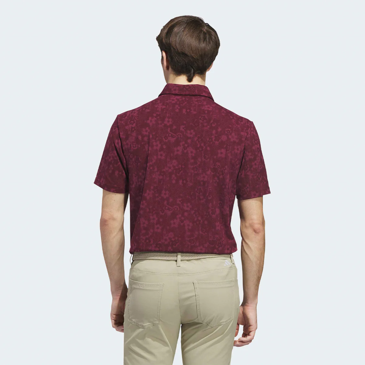 Adidas Ultimate365+ Climacool Butterspun Mighty Blossom polo - Burgundy - Image 2
