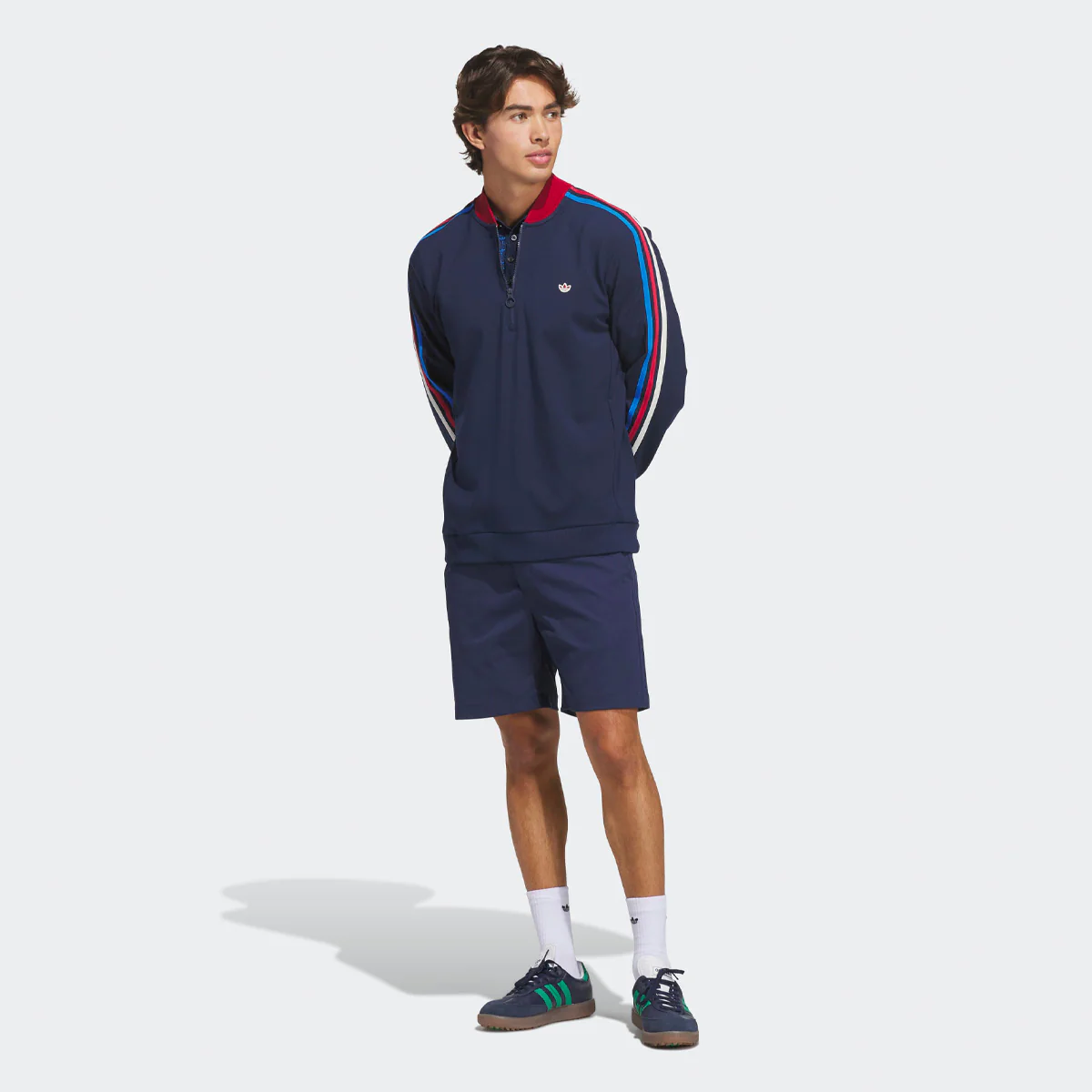 Adidas Golf Originals 3-Stripes 1/4 zip midlayer - Navy - Image 5
