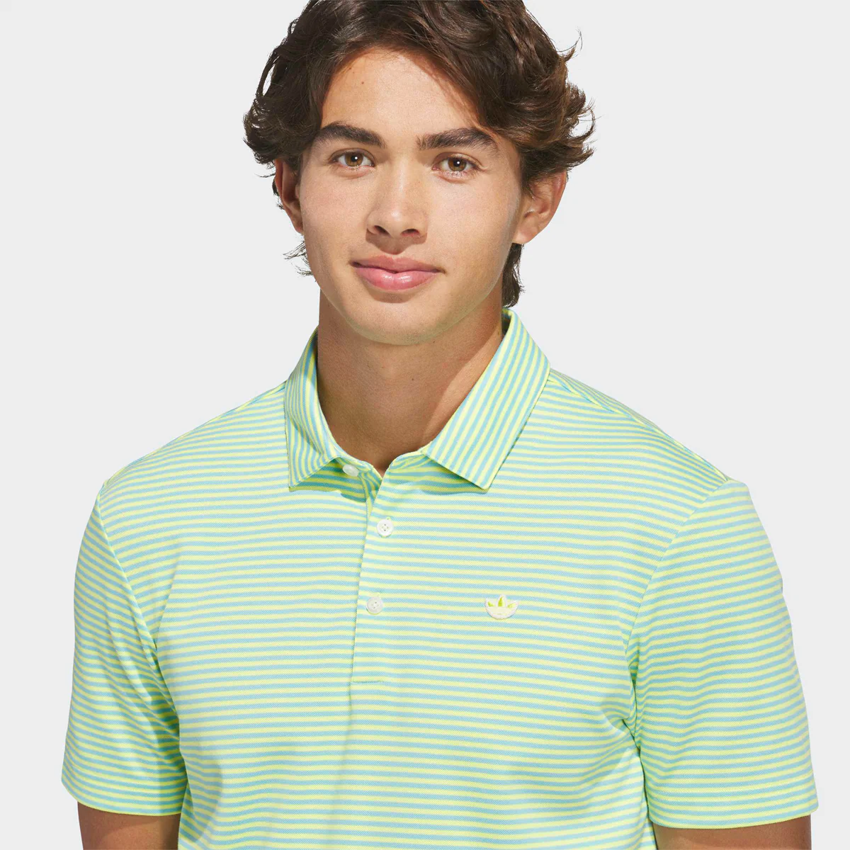 Adidas Golf Originals Stripe Pique polo - Gul - Image 3