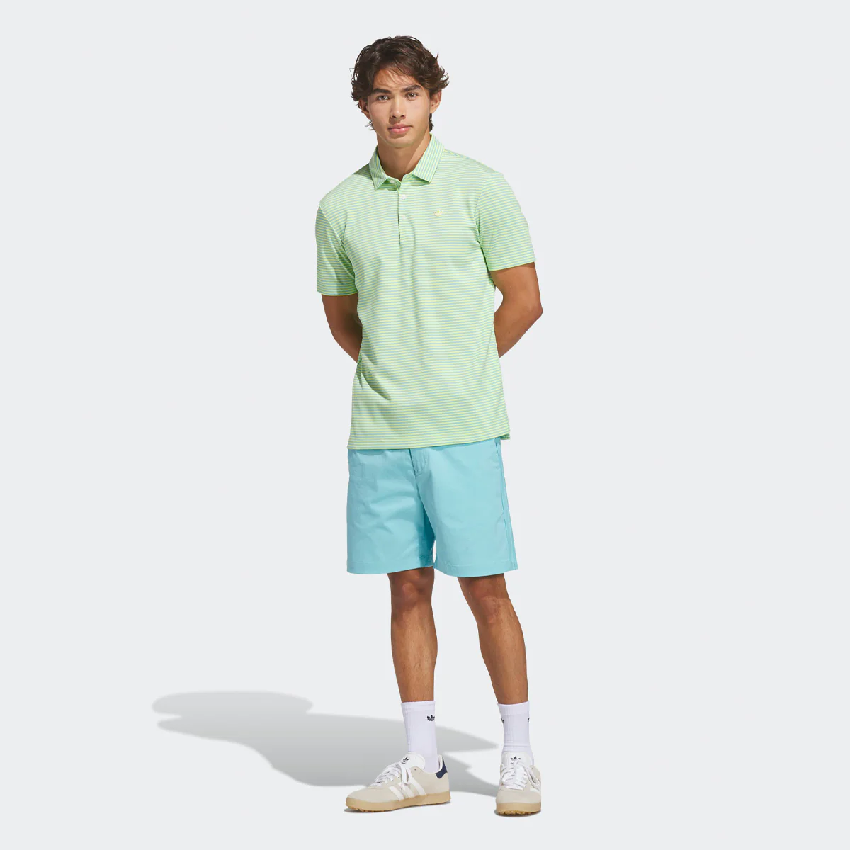 Adidas Golf Originals Stripe Pique polo - Gul - Image 5