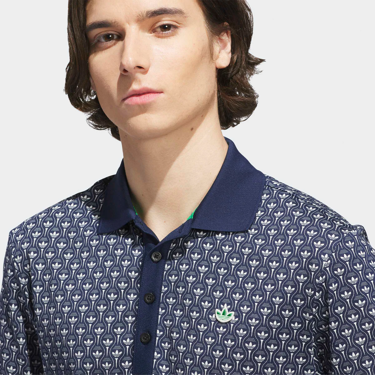 Adidas Golf Originals Novelty AOP polo - Navy/hvid - Image 3