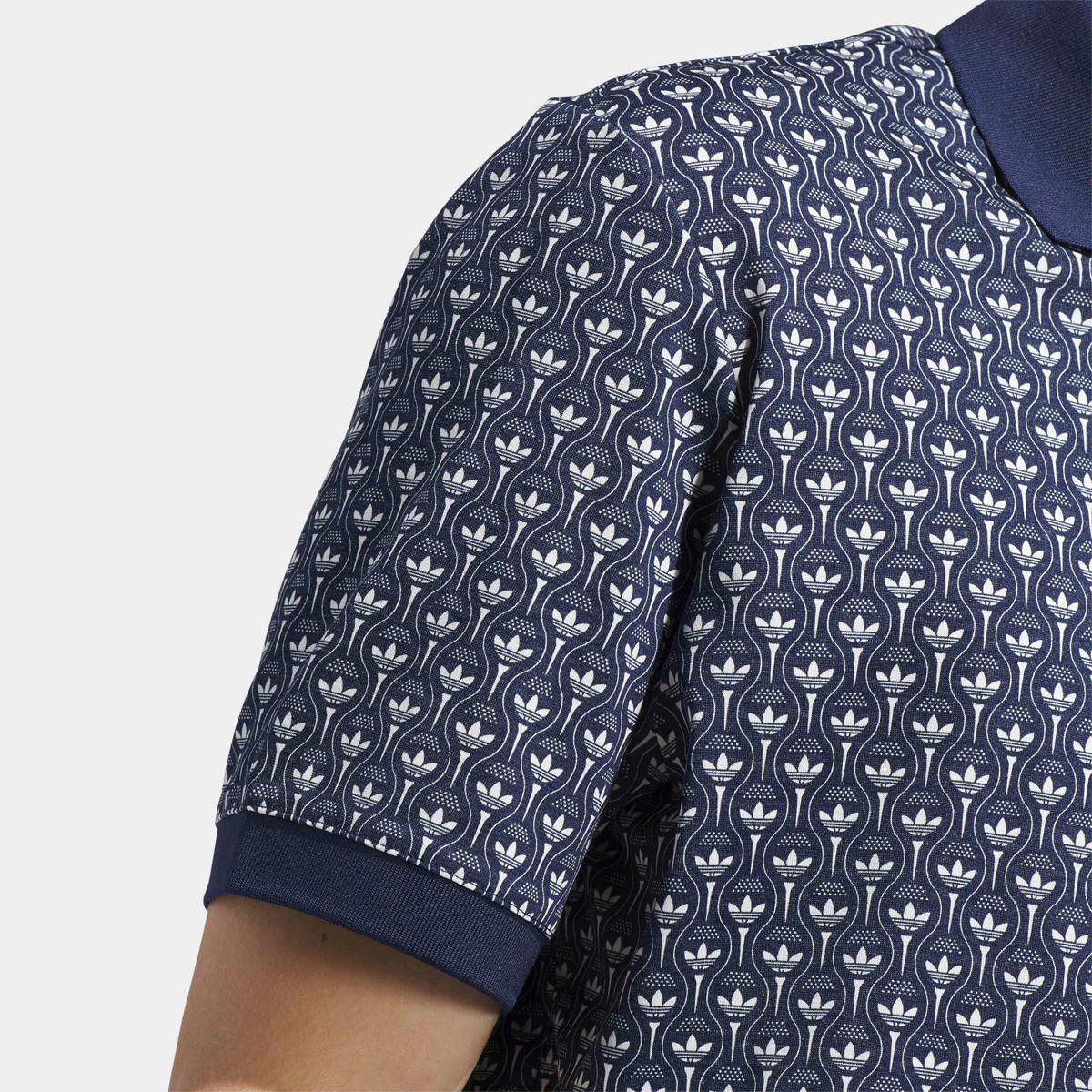 Adidas Golf Originals Novelty AOP polo - Navy/hvid - Image 4
