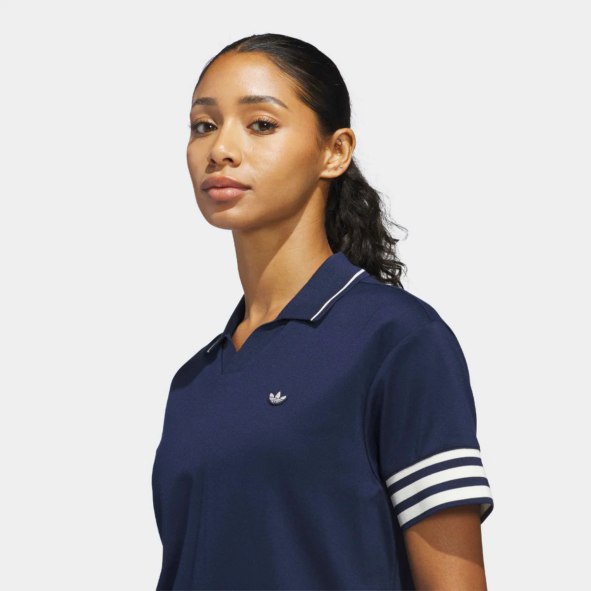 Adidas Golf Originals 3-stripe polo - Navy - Dame - Image 3