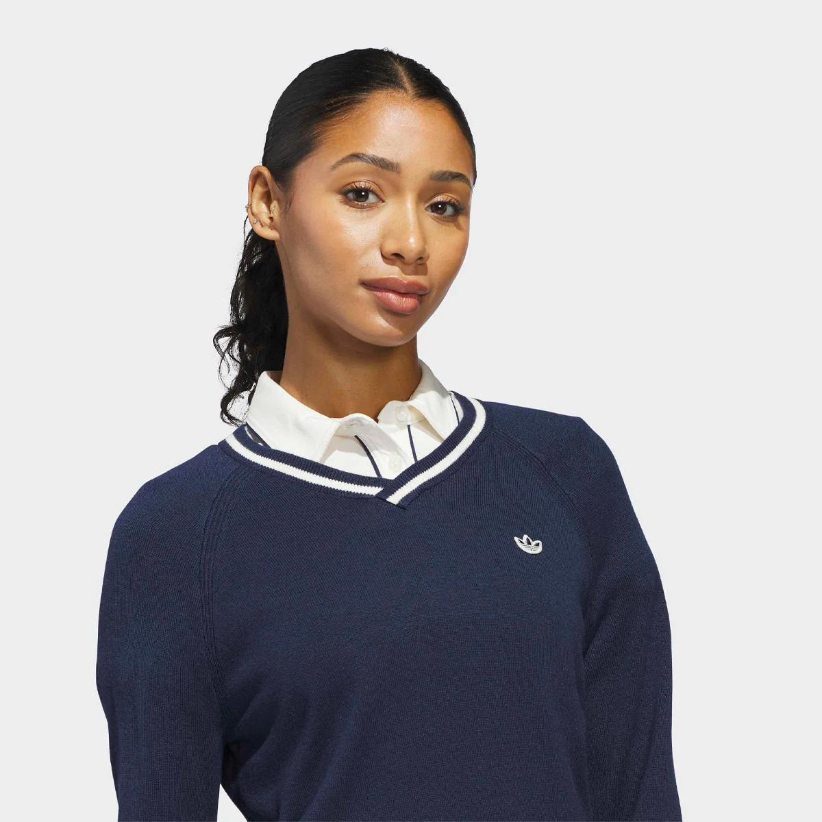 Adidas Golf Originals Cashmere sweater - Navy - Dame - Image 3