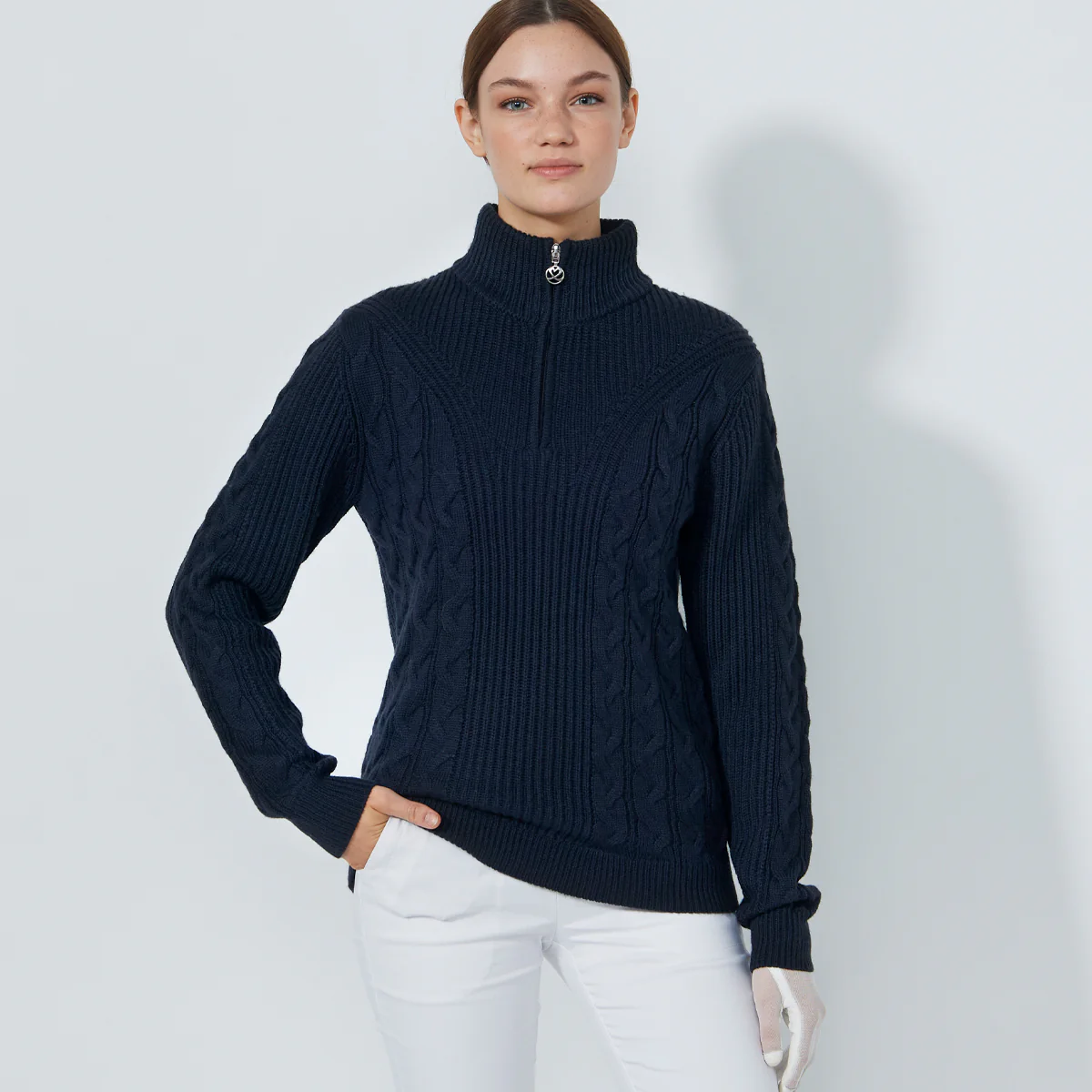 Daily Sports Cable Long Sleeve Pullover lined - dame