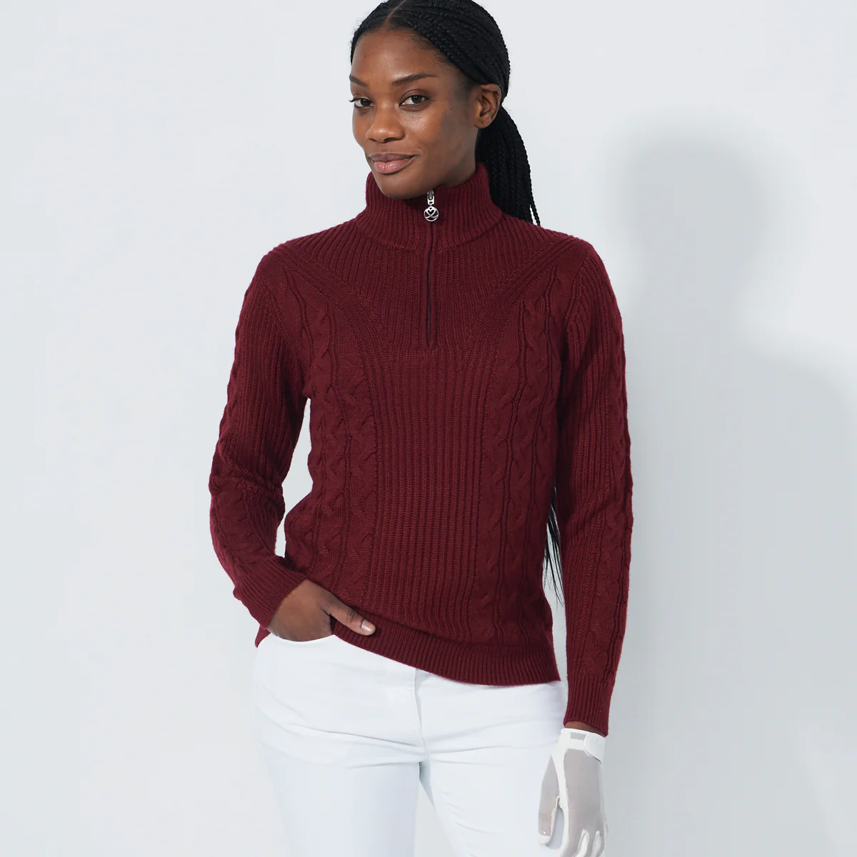Daily Sports Cable Long Sleeve Pullover lined - dame - Image 4
