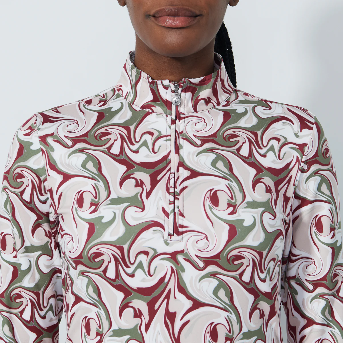 Daily Sports Print Peached Half Neck - dame - Image 3