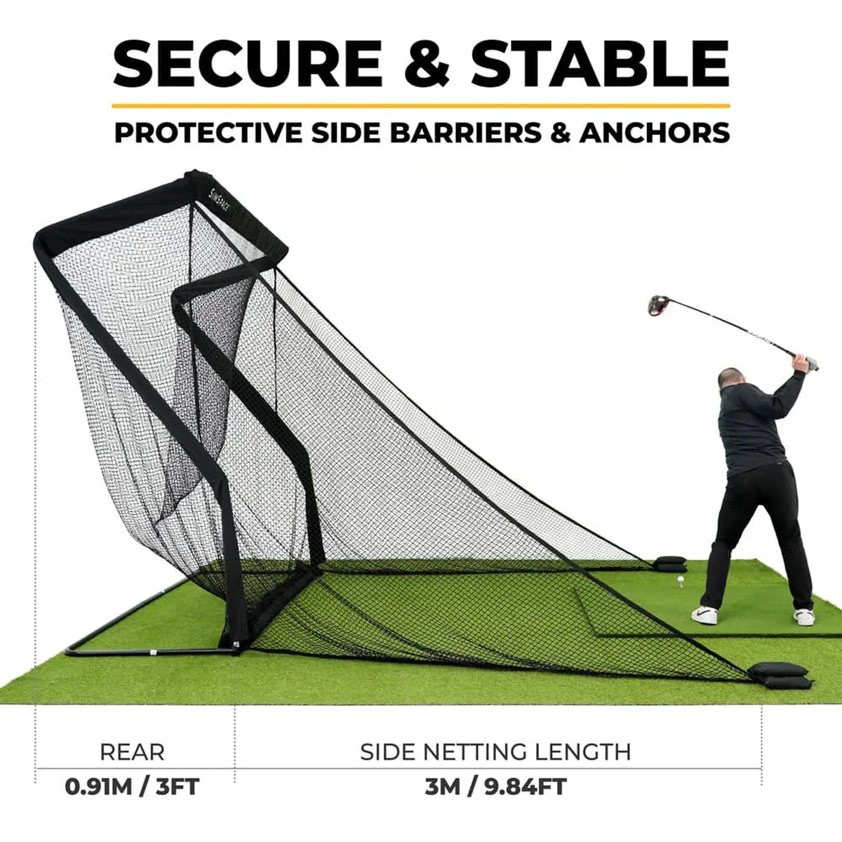 Sim Space Deluxe Home Driving Net - 2.5x3.0 - Image 3