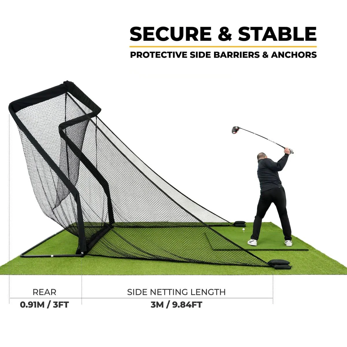 Sim Space Deluxe Home Driving Net - 2.5x2.5 - Image 3