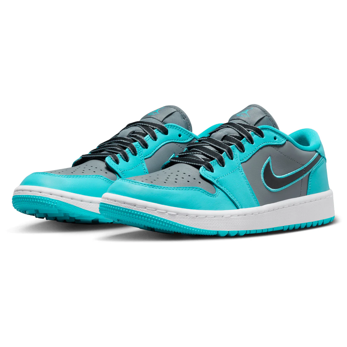 Nike Air Jordan 1 Low G - Grå/Turkis - Image 5