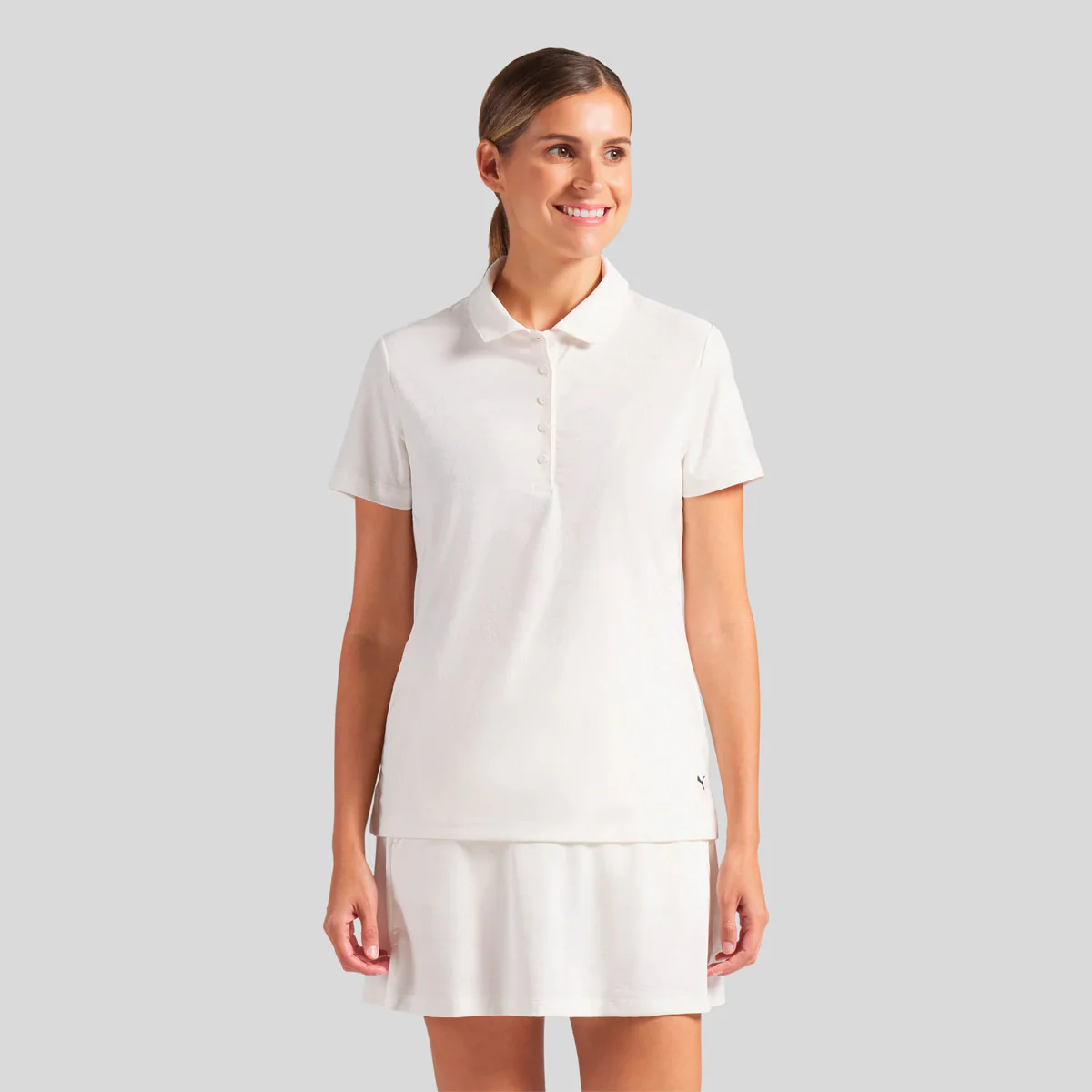 Puma Floral Lace Jacquard polo - Dame