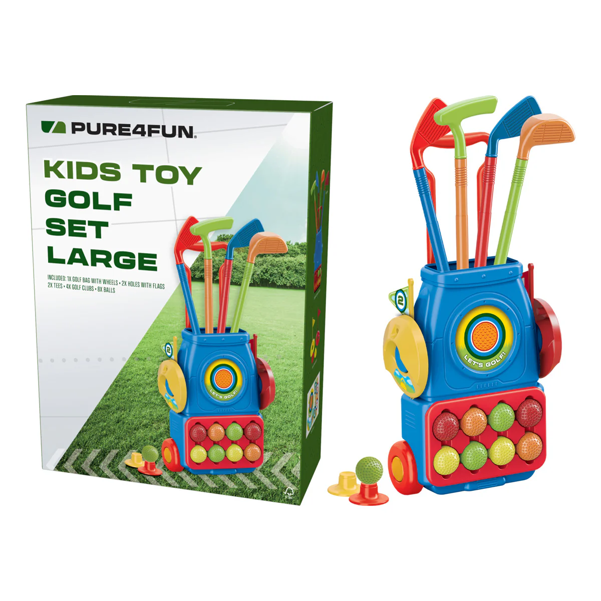 PURE4FUN Kids Golfsæt - Stort